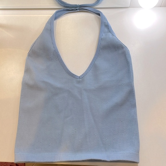 Cute summertime halter blue top - Picture 1 of 3